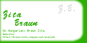 zita braun business card